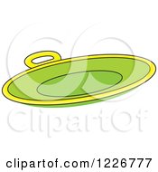 Poster, Art Print Of Round Green Sled Snow Saucer