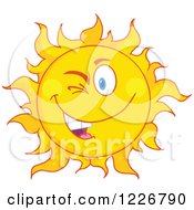 Poster, Art Print Of Winking Sun Mascot