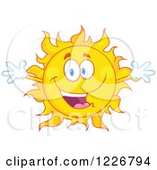 Poster, Art Print Of Welcoming Sun Mascot
