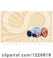 Clipart Of A Bodybuilder And Barbell Background Or Business Card Design Royalty Free Illustration