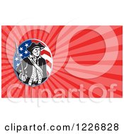 Poster, Art Print Of American Patriot With A Bayonet Background Or Business Card Design