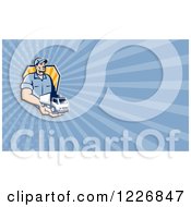 Clipart Of A Removal Or Delivery Man And Truck Background Or Business Card Design Royalty Free Illustration by patrimonio