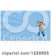 Clipart Of A Plumber Background Or Business Card Design Royalty Free Illustration