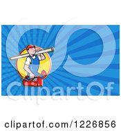 Clipart Of A Plumber Background Or Business Card Design Royalty Free Illustration