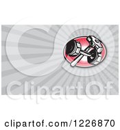 Clipart Of A Sledgehammer And Dumbbell Background Or Business Card Design Royalty Free Illustration