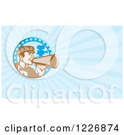 Poster, Art Print Of Movie Director Using A Bullhorn Background Or Business Card Design