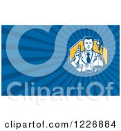Clipart Of A Chemist Background Or Business Card Design Royalty Free Illustration