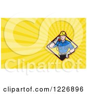 Clipart Of A Telephone Repair Man Background Or Business Card Design Royalty Free Illustration by patrimonio