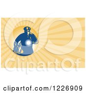 Clipart Of A Police Man And Dog Background Or Business Card Design Royalty Free Illustration