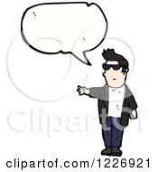 Clipart Of A Talking Man Royalty Free Vector Illustration
