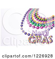 Poster, Art Print Of Mardi Gras Background With Beads And Text Space