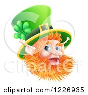 Poster, Art Print Of Happy St Patricks Day Leprechaun Wearing A Top Hat