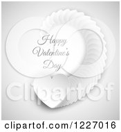 Poster, Art Print Of Grayscale Happy Valentines Day Greeting With Hearts