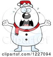 Poster, Art Print Of Scared Christmas Snowman Screaming