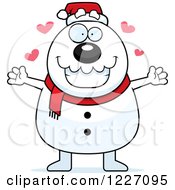Poster, Art Print Of Christmas Snowman Wanting A Hug