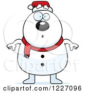 Poster, Art Print Of Surprised Christmas Snowman
