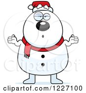 Poster, Art Print Of Careless Shrugging Christmas Snowman