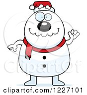 Poster, Art Print Of Waving Christmas Snowman
