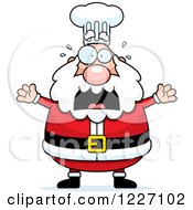 Poster, Art Print Of Scared Chef Santa Screaming