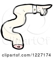 Clipart Of A Severed Pointing Arm Royalty Free Vector Illustration