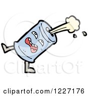 Clipart Of A Squirting Soda Can Royalty Free Vector Illustration by lineartestpilot