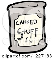 Clipart Of Canned Stuff Royalty Free Vector Illustration