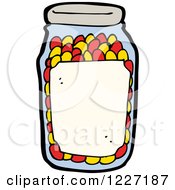 Clipart Of A Jar Of Pills Royalty Free Vector Illustration