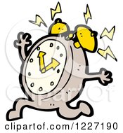 Poster, Art Print Of Running Ringing Alarm Clock