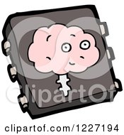 Clipart Of A Brain Chip Royalty Free Vector Illustration