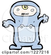 Clipart Of A Blond Kid In A Monster Costume Royalty Free Vector Illustration by lineartestpilot