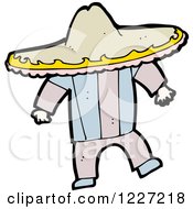 Poster, Art Print Of Mexican Man Wearing A Sombrero