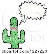 Clipart Of A Talking Cactus Royalty Free Vector Illustration by lineartestpilot