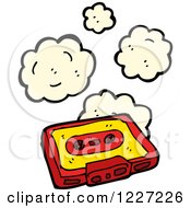 Clipart Of A Dusty Cassette Tape Royalty Free Vector Illustration by lineartestpilot