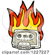 Flaming Cassette Tape