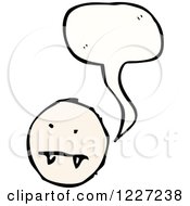 Clipart Of A Talking Vampire Emoticon Royalty Free Vector Illustration by lineartestpilot