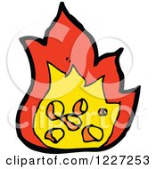 Clipart Of A Fire Royalty Free Vector Illustration