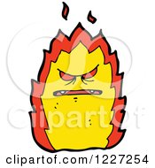 Clipart Of A Mad Fire Royalty Free Vector Illustration