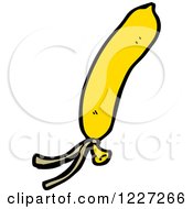 Clipart Of A Yellow Party Balloon Royalty Free Vector Illustration
