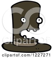 Clipart Of A Scared Top Hat Royalty Free Vector Illustration