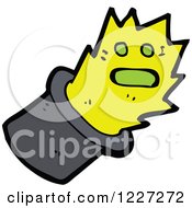 Clipart Of A Hat With Flames Royalty Free Vector Illustration