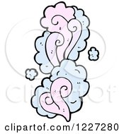 Clipart Of A Magic Cloud In Pink And Blue Royalty Free Vector Illustration