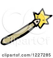 Clipart Of A Magic Wand Royalty Free Vector Illustration by lineartestpilot
