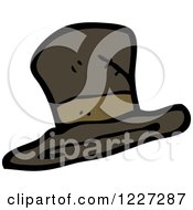 Clipart Of A Tattered Top Hat Royalty Free Vector Illustration