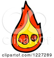 Clipart Of A Fire Royalty Free Vector Illustration