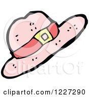 Clipart Of A Pink Hat Royalty Free Vector Illustration by lineartestpilot