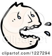Clipart Of A Screaming Emoticon Royalty Free Vector Illustration by lineartestpilot
