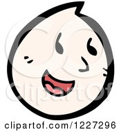 Clipart Of A Smiling Emoticon Royalty Free Vector Illustration by lineartestpilot