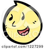 Clipart Of A Happy Emoticon Royalty Free Vector Illustration by lineartestpilot