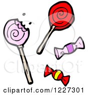 Clipart Of Candies Royalty Free Vector Illustration by lineartestpilot