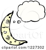 Poster, Art Print Of Thinking Crescent Moon